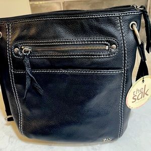 The Sak Black crossbody - Goldtone hardware